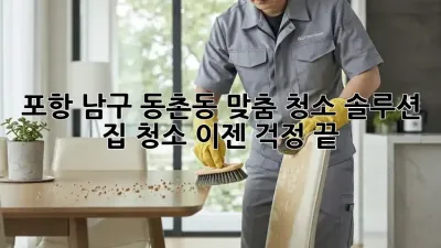 포항 남구 동촌동 맞춤 청소 솔루션: 집 청소, 이젠 걱정 끝!